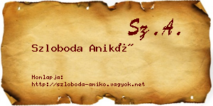 Szloboda Anikó névjegykártya